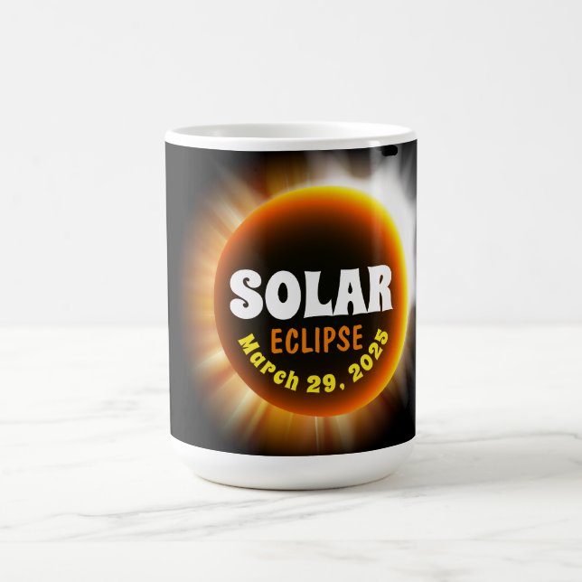 Taza De Café Eclipse solar 3/29/2025 Personalizado Textos (Centro)