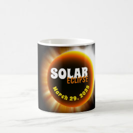 Taza De Café Eclipse solar 3/29/2025 Personalizado Textos