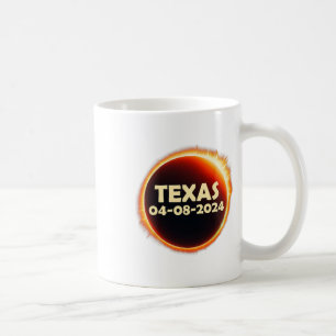 Taza De Café Eclipse solar de Texas 2024 Abril 8 Totalidad de T