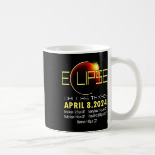 Taza De Café Eclipse solar de Texas 2024 Funny Eclipse Solar en