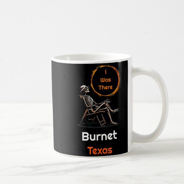 Taza De Café Eclipse Solar Divertido Burnet Texas Allí (Derecha)