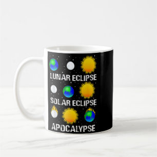 Taza De Café Eclipse Solar Lunar Y Apocalipsis Divertida Cienci