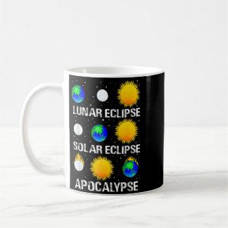 Taza De Café Eclipse Solar Lunar Y Apocalipsis Divertida Cienci