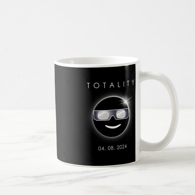 Taza De Café Eclipse solar total 04 08 2024 Chicas de niños (Derecha)