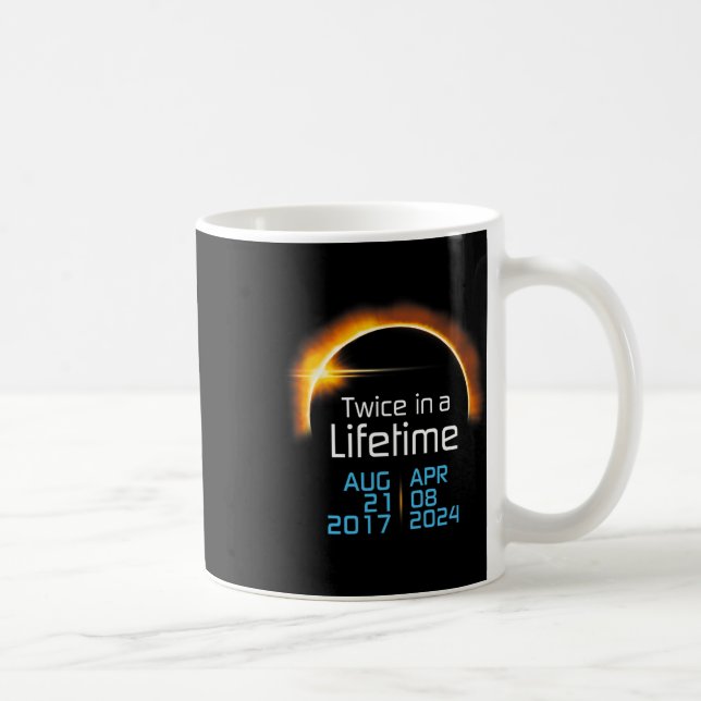 Taza De Café Eclipse Solar Total 2024 2017 Totalidad Dos Veces  (Derecha)