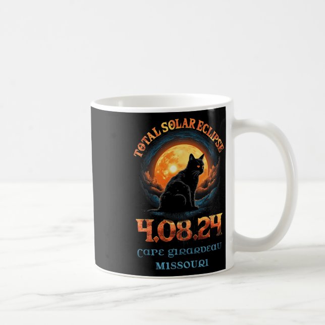 Taza De Café Eclipse solar total 2024 Cabo Girardeau Misuri (Derecha)