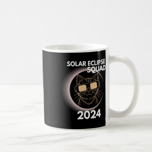 Taza De Café Eclipse solar total 2024 Cat Moon Sun Earth abr