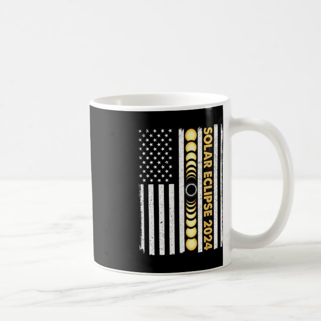 Taza De Café Eclipse solar total 2024 Fases totales EE.UU. (Derecha)