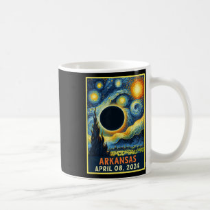 Taza De Café Eclipse solar total 2024 Noche estrellada