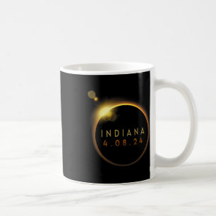 Taza De Café Eclipse solar total 2024 Totalidad Indiana