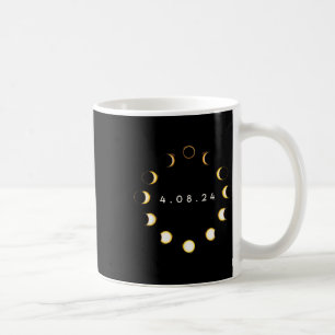 Taza De Café Eclipse solar total 8 de abril de 2024 Fases Total
