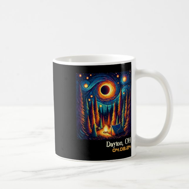 Taza De Café Eclipse solar total Dayton Ohio (Derecha)