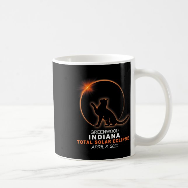 Taza De Café Eclipse solar total de Indiana 2024 1 (Derecha)