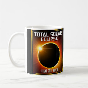 Taza De Café Eclipse solar total de Indonesia (2016)