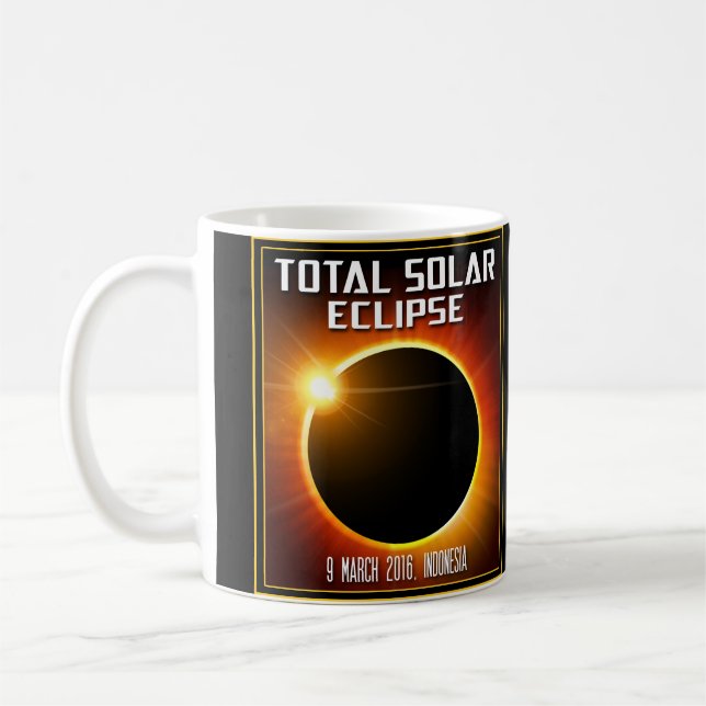 Taza De Café Eclipse solar total de Indonesia (2016) (Izquierda)