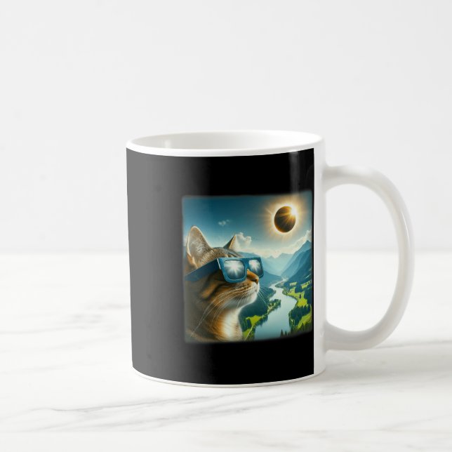 Taza De Café Eclipse solar total de Tab 2024 (Derecha)