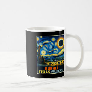 Taza De Café Eclipse solar total de Texas 2024 Noche estrellada