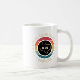 Taza De Café Eclipse solar total de Texas 2024 Totalidad americ