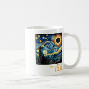 Taza De Café Eclipse Solar Total Retro 2024 Texas Para Hombres 