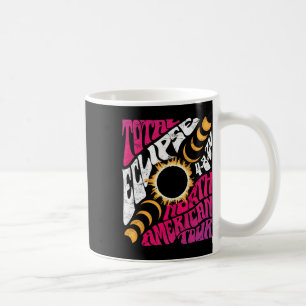 Taza De Café Eclipse total 2024 Retro Groovy Tou norteamericano