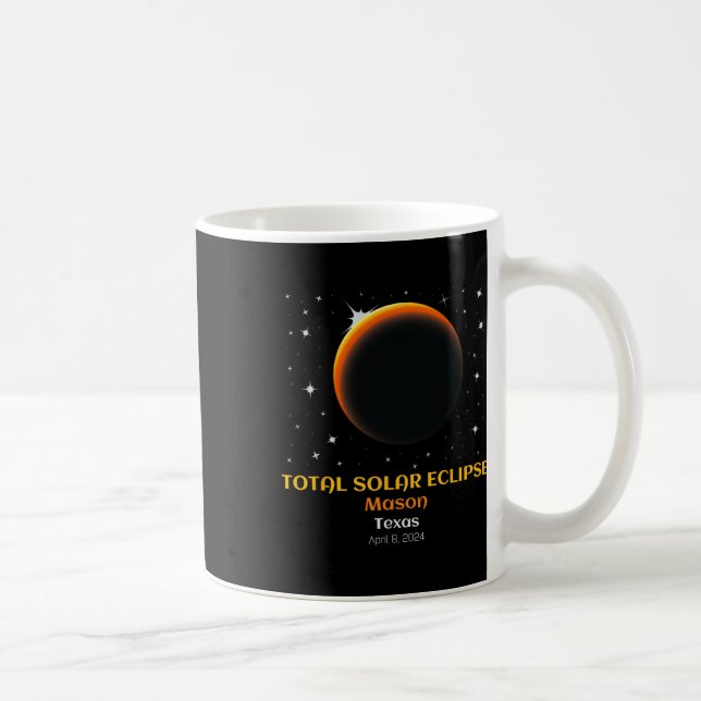 Taza De Café Eclipse Total de Sol del 8 de Abril (Derecha)
