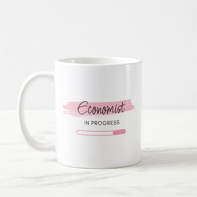Taza De Café Economista en progreso - Personalizado (Izquierda)