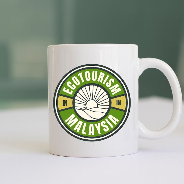 Taza De Café Ecoturismo Malasia Asia Green Slow Travel Logo (Subido por el creador)