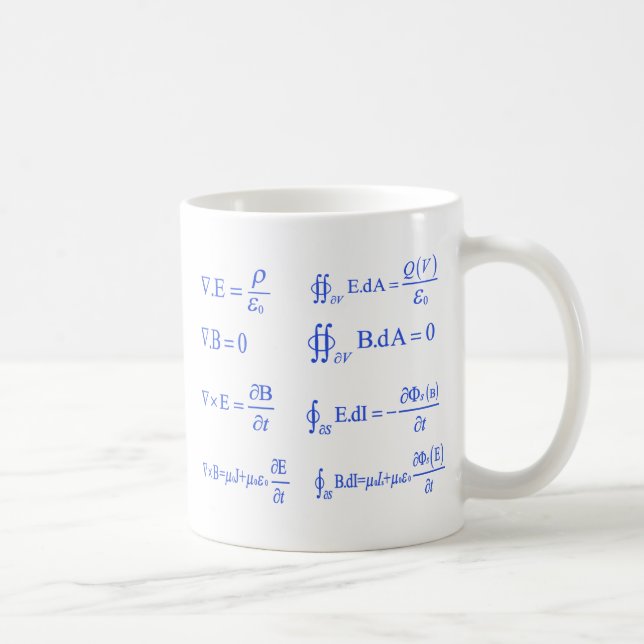 Taza De Café ecuación de la física del maxwell (Derecha)
