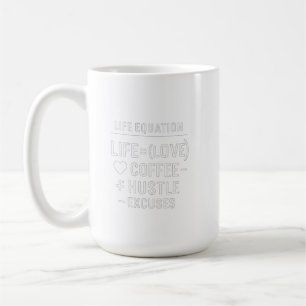 Taza De Café Ecuación de la vida - amor, café, busto, sin excus