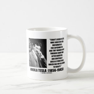 Taza De Café Ecuación de los científicos de Nikola Tesla