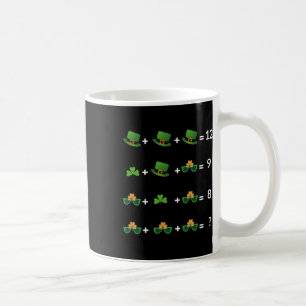 Taza De Café Ecuación Matemática Divertido Día de San Patricio 