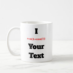 Taza De Café Ecuación Polar de personalizable (I Corazón)
