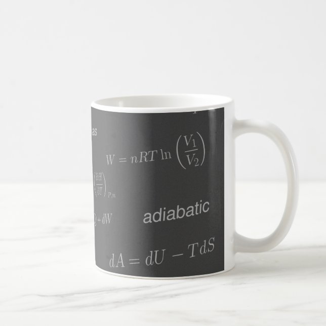 Taza De Café Ecuaciones de la termodinámica (Derecha)