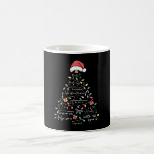 Taza De Café Ecuaciones Matemáticas Árbol de Navidad Xmas Fiest