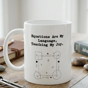 Taza De Café Ecuaciones Mi Lenguaje   Enseñando Mi Alegría Mate