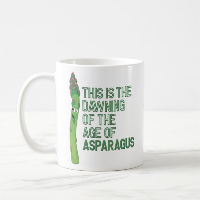 Taza De Café "Edad divertida del espárrago" (Izquierda)