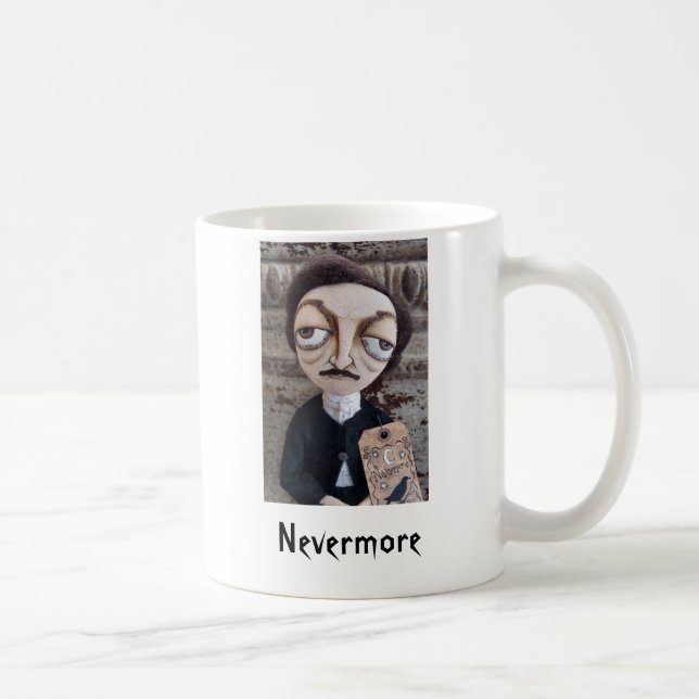 Taza De Café Edgar Allan Poe asalta nunca más (Derecha)