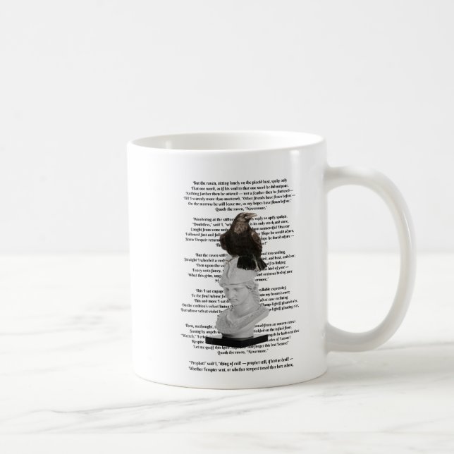Taza De Café Edgar Allen Poe El Poema Raven (Derecha)