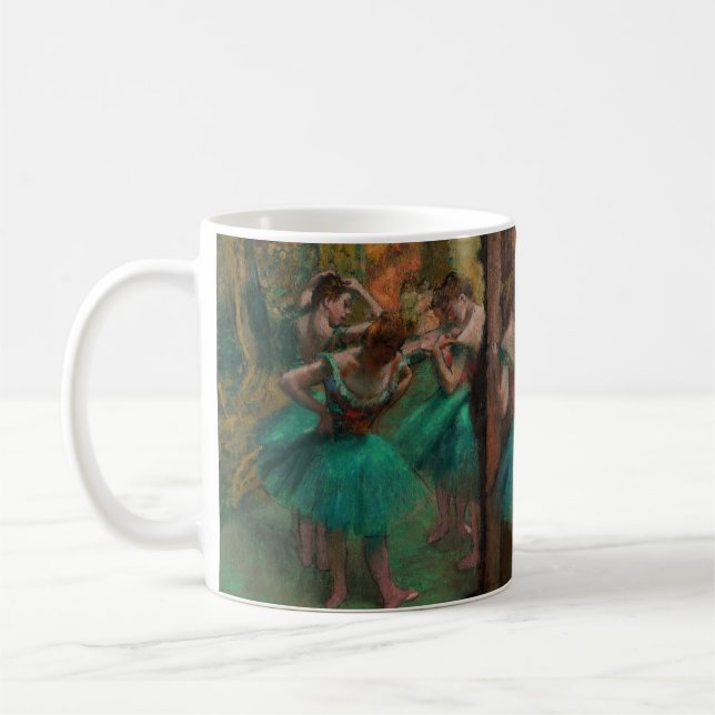 Taza De Café Edgar Degas - Bailarinas, rosadas y verdes (Izquierda)