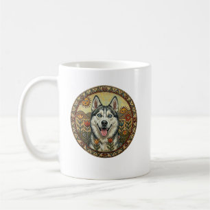 Taza De Café Edición Chukchi Charmer: Arte Naíf Siberian Husky