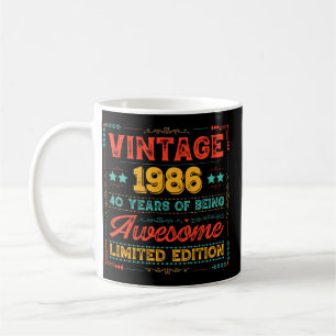 Taza De Café Edición de 1986 Hecho en 1986 Cumpleaños 40 40 Año