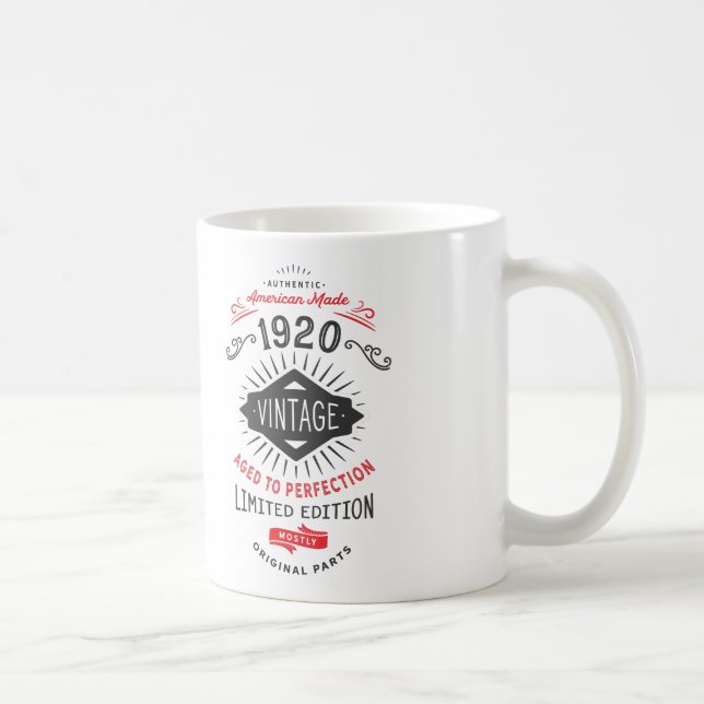 Taza De Café Edición Limitada 100º Nacido en 1920 (Derecha)