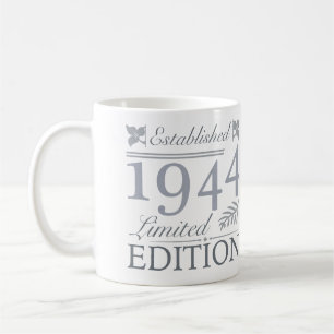 Taza De Café Edición Limitada 1944 80 años de edad