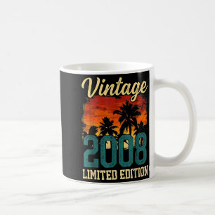 Taza De Café Edición Limitada Cumpleaños 18 Años 2008 Vintage