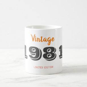 Taza De Café Edición limitada de 1981 40º regalo de cumpleaños