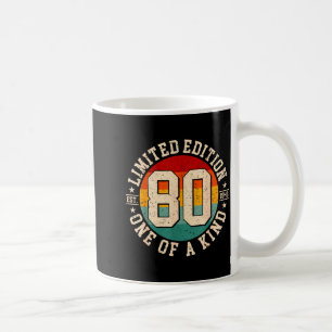 Taza De Café Edición limitada de cumpleaños 80 años de antigüed