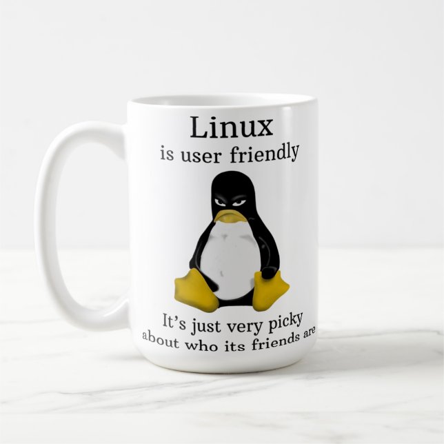 Taza De Café Edición Limitada de Linux  (Izquierda)