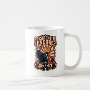 Taza De Café Edición presidencial Encore 45 47 Café de dos cara