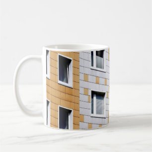 Taza De Café Edificio blanco y naranja