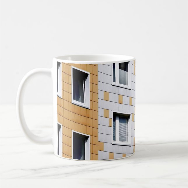 Taza De Café Edificio blanco y naranja (Izquierda)